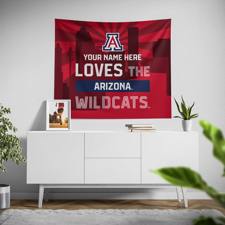 Pixsona Arizona Wildcats Skyline Tapestry | Personalized | Custom
