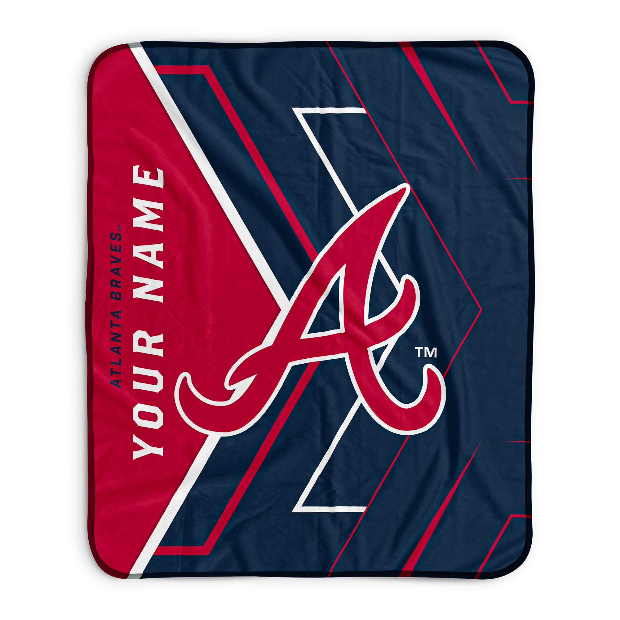 Pixsona Pixel Fleece Blankets Atlanta Braves Glow Pixel Fleece Blanket | Personalized | Custom