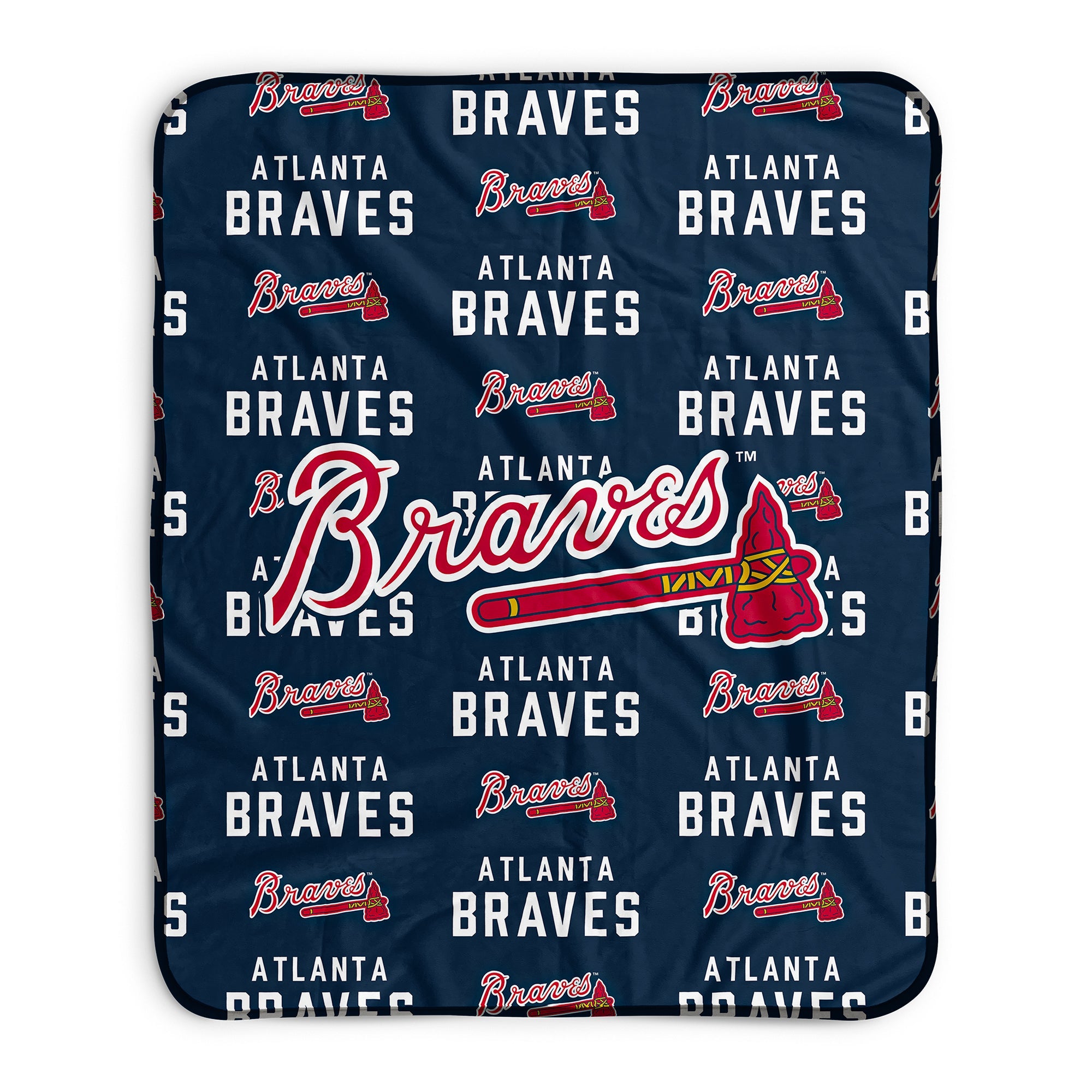 Pixsona Pixel Fleece Blankets Atlanta Braves Repeat Pixel Fleece Blanket