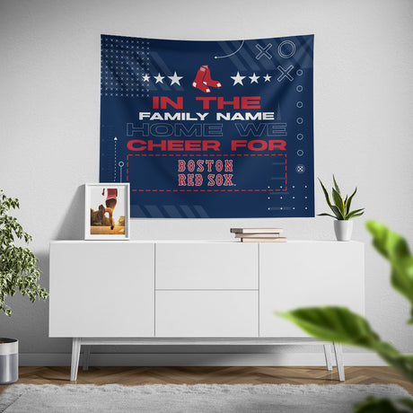 Pixsona Boston Red Sox Cheer Tapestry | Personalized | Custom