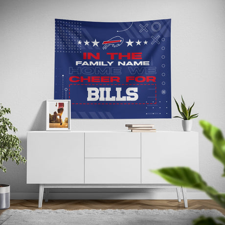 Pixsona Buffalo Bills Cheer Tapestry | Personalized | Custom