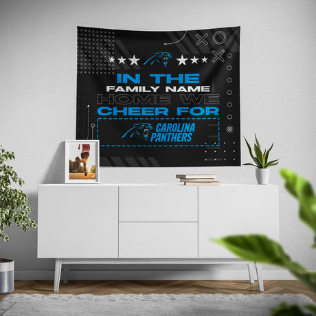 Pixsona Carolina Panthers Cheer Tapestry | Personalized | Custom
