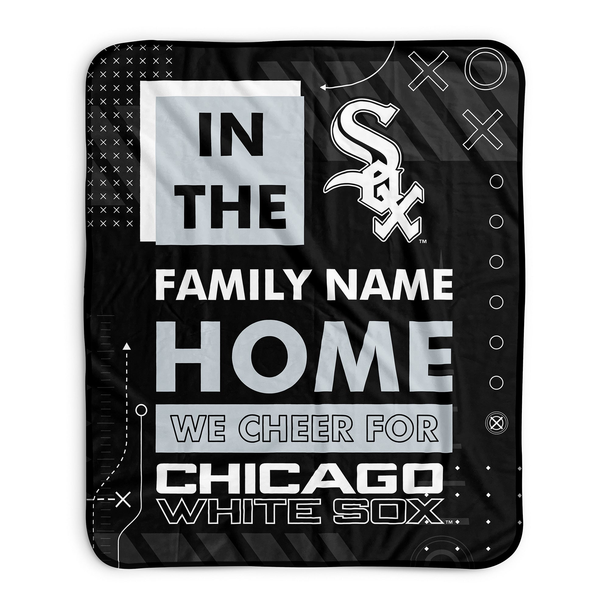 Pixsona Pixel Fleece Blankets Chicago White Sox Cheer Pixel Fleece Blanket | Personalized | Custom