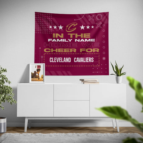 Pixsona Cleveland Cavaliers Cheer Tapestry | Personalized | Custom