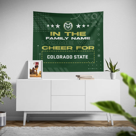 Pixsona Colorado State Rams Cheer Tapestry | Personalized | Custom