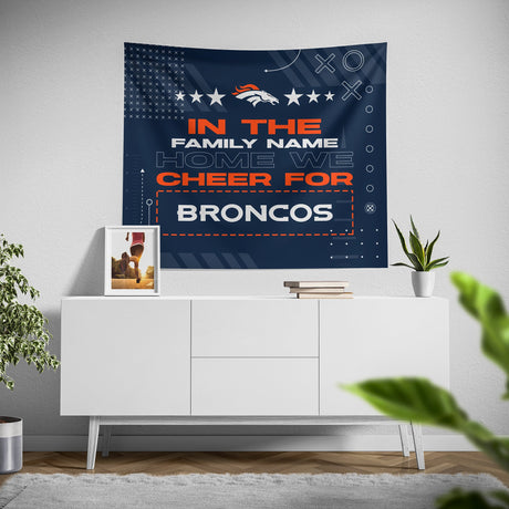 Pixsona Denver Broncos Cheer Tapestry | Personalized | Custom