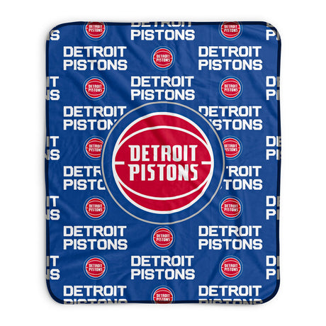 Pixsona Detroit Pistons Repeat Pixel Fleece Blanket