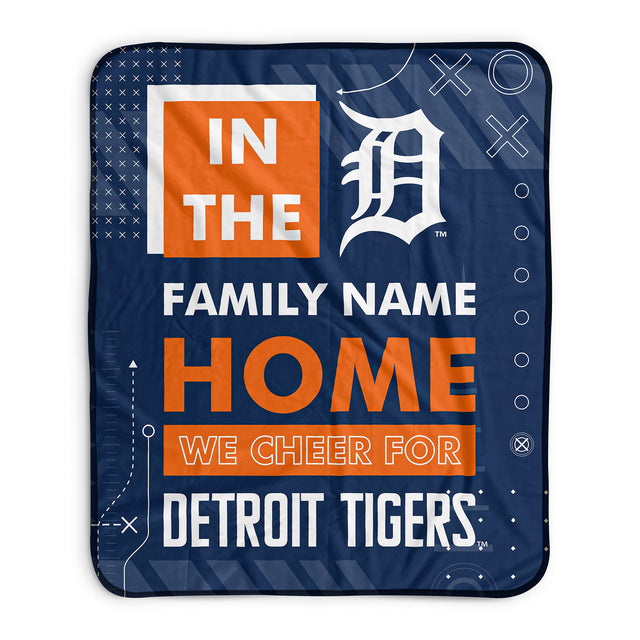 Pixsona Detroit Tigers Cheer Pixel Fleece Blanket | Personalized | Custom