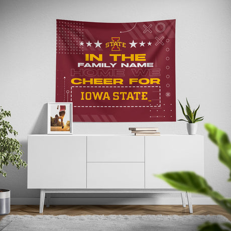 Pixsona Iowa State Cyclones Cheer Tapestry | Personalized | Custom