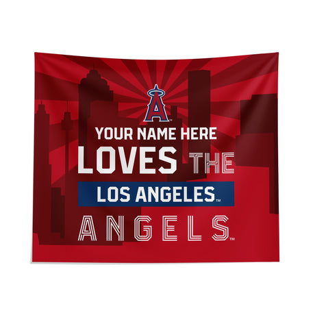 Pixsona Los Angeles Angels Skyline Tapestry | Personalized | Custom