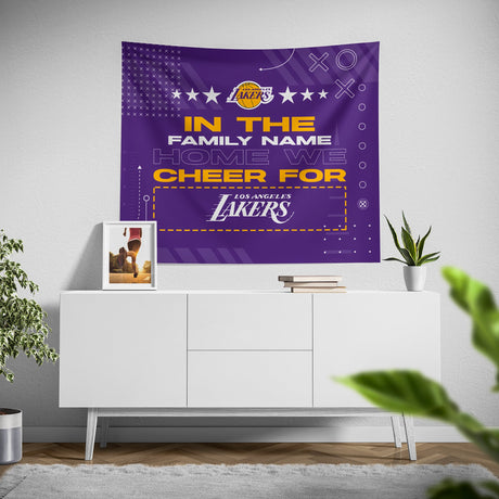 Pixsona Los Angeles Lakers Cheer Tapestry | Personalized | Custom