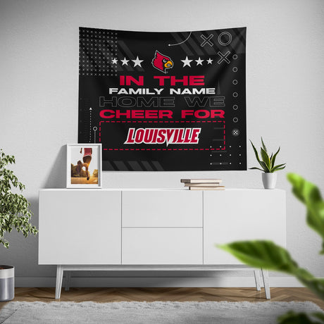 Pixsona Louisville Cardinals Cheer Tapestry | Personalized | Custom