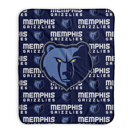 Pixsona Memphis Grizzlies Repeat Pixel Fleece Blanket