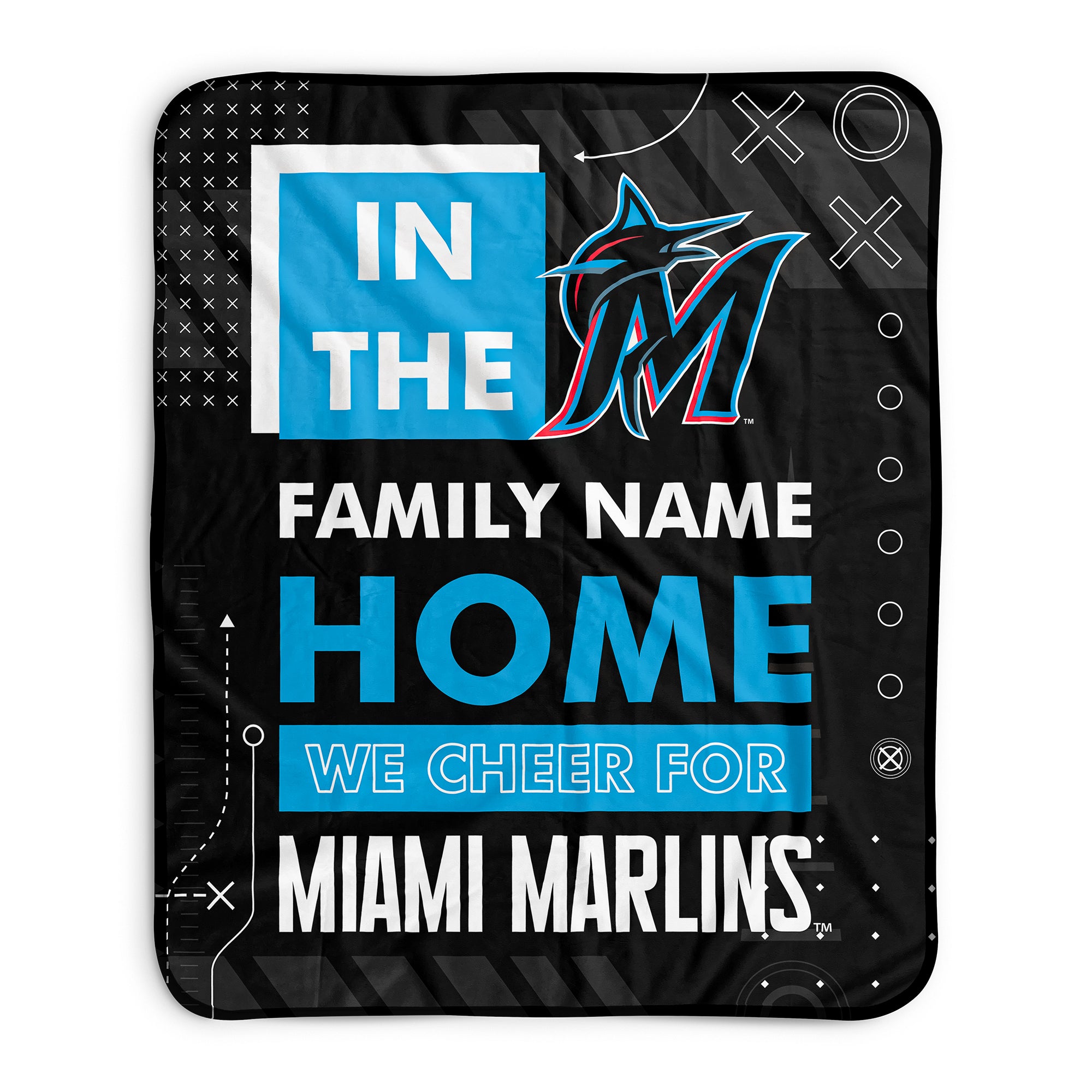 Pixsona Pixel Fleece Blankets Miami Marlins Cheer Pixel Fleece Blanket | Personalized | Custom