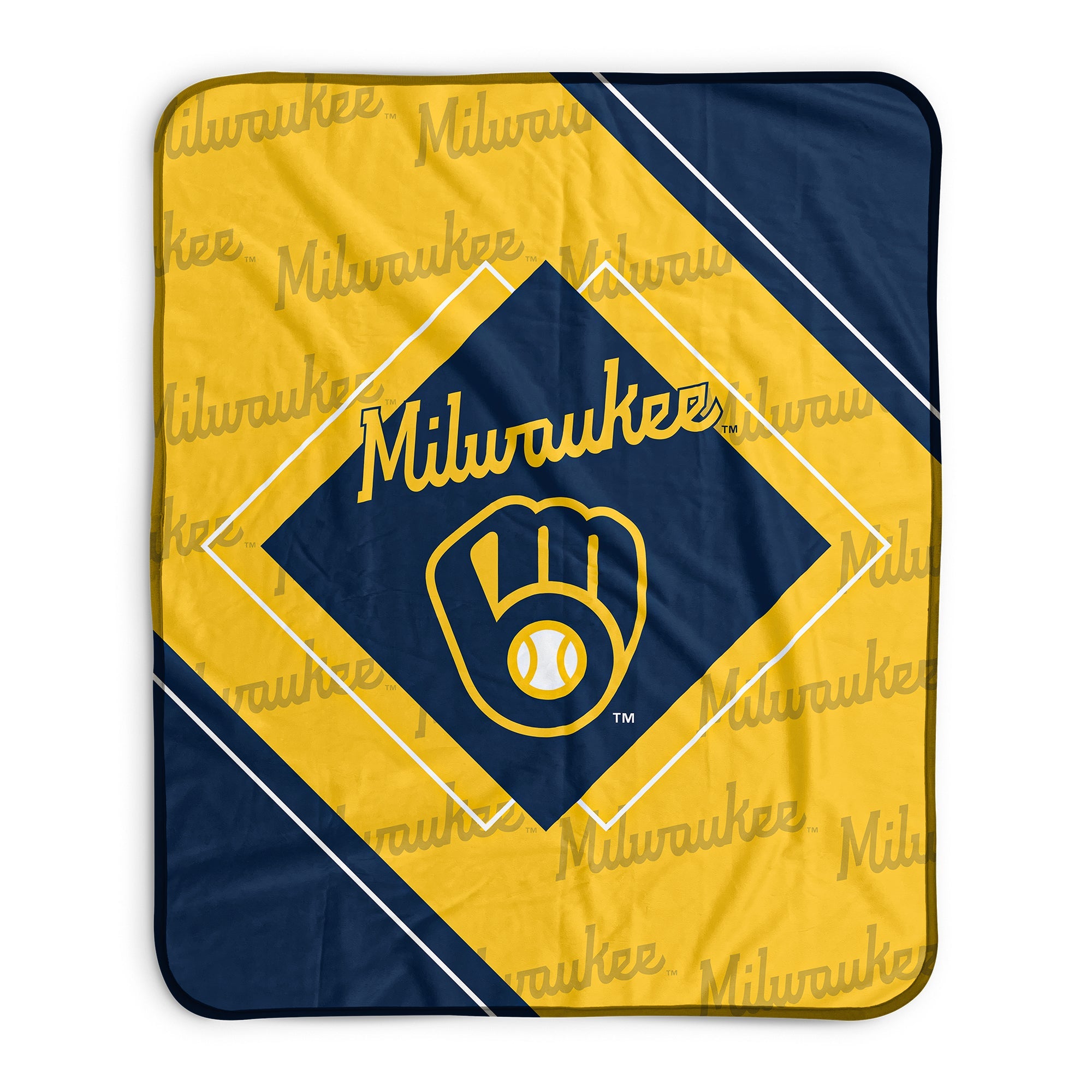 Pixsona Pixel Fleece Blankets Milwaukee Brewers Boxed Pixel Fleece Blanket