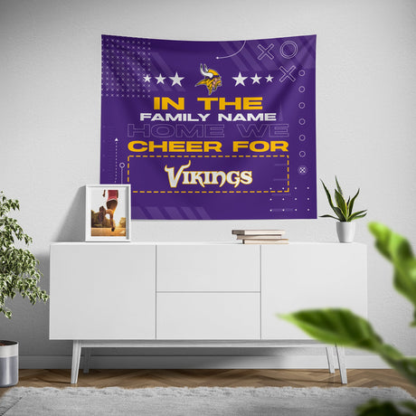 Pixsona Minnesota Vikings Cheer Tapestry | Personalized | Custom