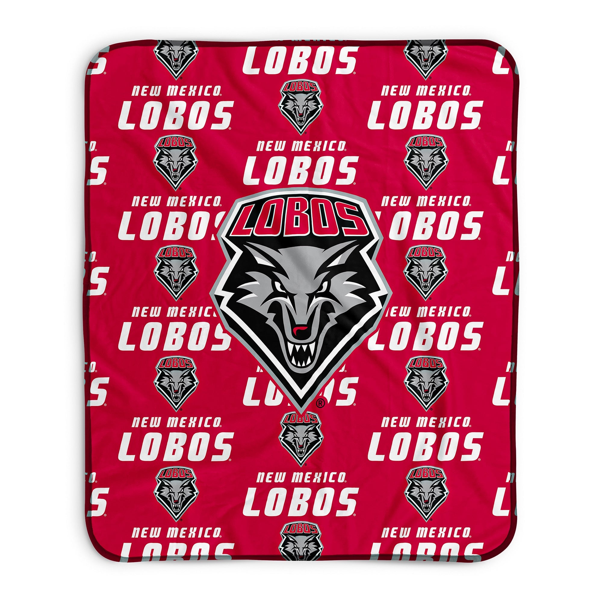 Pixsona Pixel Fleece Blankets New Mexico Lobos Repeat Pixel Fleece Blanket
