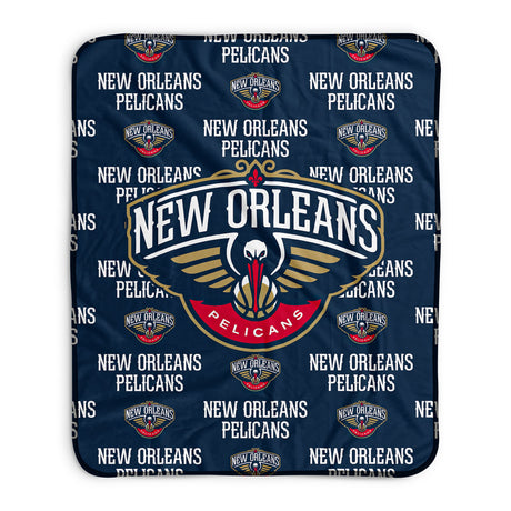 Pixsona New Orleans Pelicans Repeat Pixel Fleece Blanket