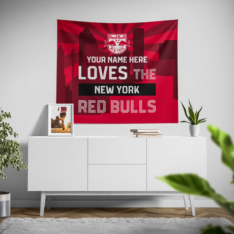 Pixsona New York Red Bulls Skyline Tapestry | Personalized | Custom