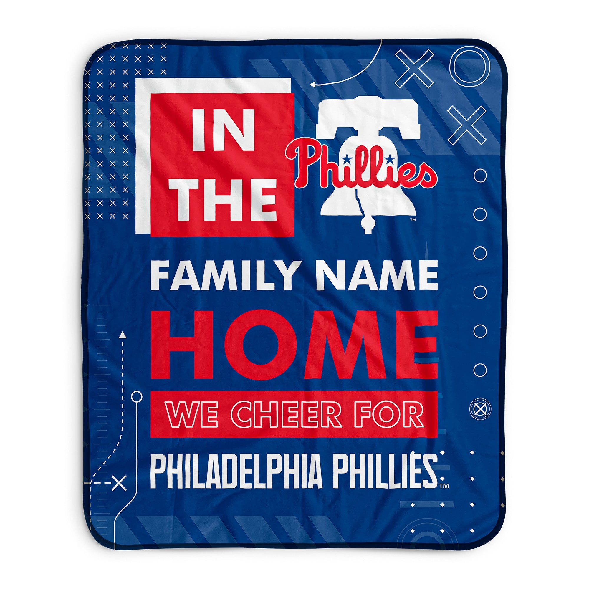 Pixsona Pixel Fleece Blankets Philadelphia Phillies Cheer Pixel Fleece Blanket | Personalized | Custom