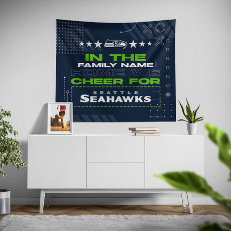 Pixsona Seattle Seahawks Cheer Tapestry | Personalized | Custom