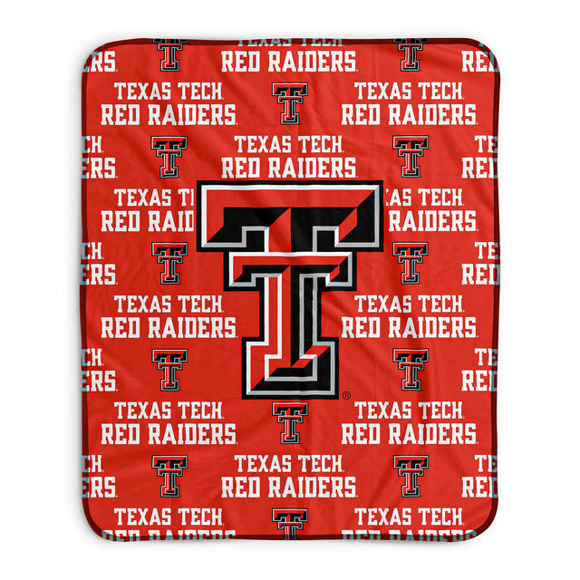 Pixsona Texas Tech Red Raiders Repeat Pixel Fleece Blanket