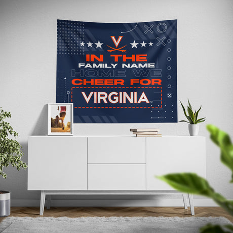 Pixsona Virginia Cavaliers Cheer Tapestry | Personalized | Custom