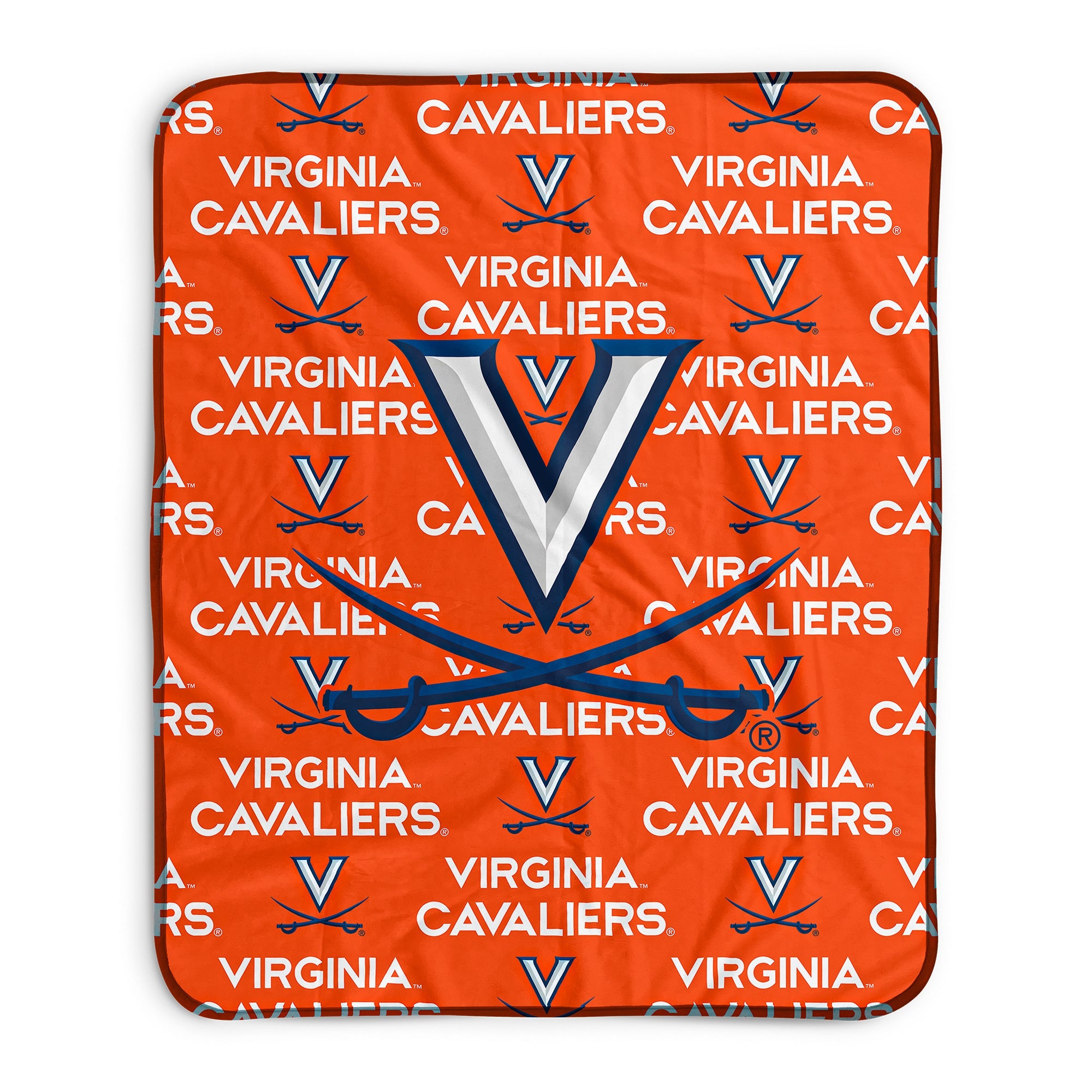 Pixsona Pixel Fleece Blankets Virginia Cavaliers Repeat Pixel Fleece Blanket
