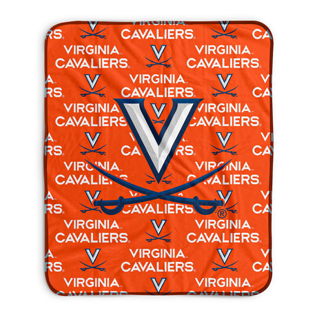 Pixsona Virginia Cavaliers Repeat Pixel Fleece Blanket