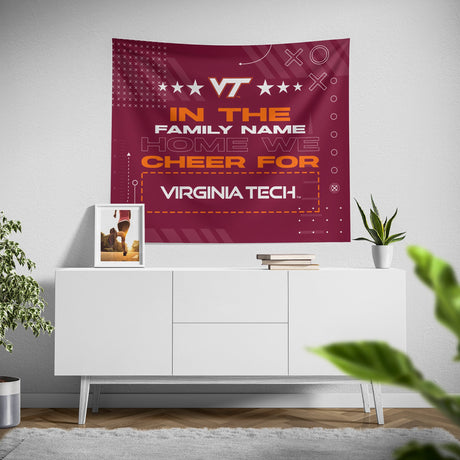 Pixsona Virginia Tech Hokies Cheer Tapestry | Personalized | Custom