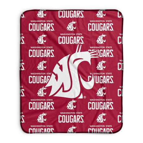 Pixsona Washington State Cougars Repeat Pixel Fleece Blanket