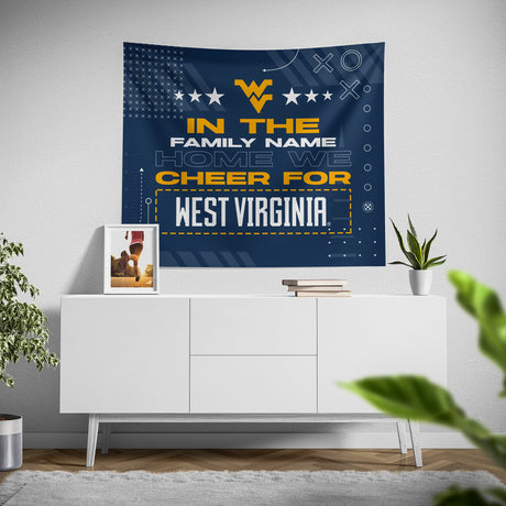 Pixsona West Virginia Mountaineers Cheer Tapestry | Personalized | Custom