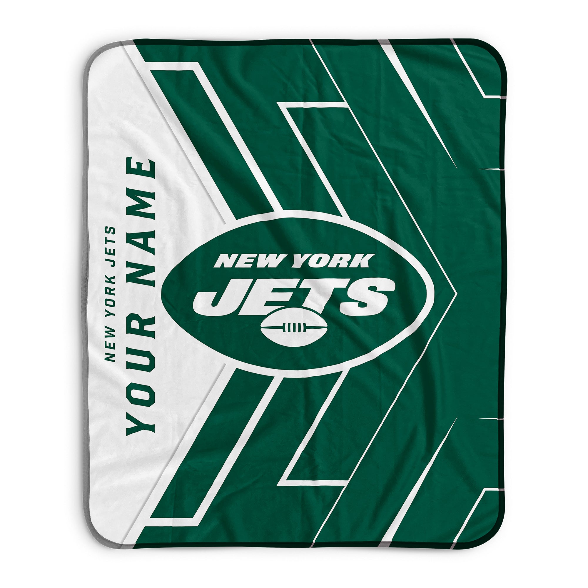 Pixsona New York Jets Glow Pixel Fleece Blanket | Personalized | Custom