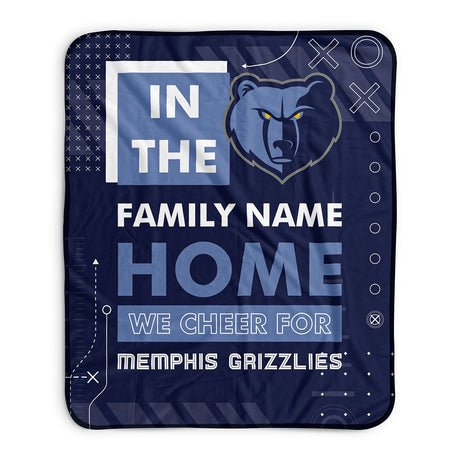 Pixsona Memphis Grizzlies Cheer Pixel Fleece Blanket | Personalized | Custom