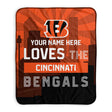 Pixsona Cincinnati Bengals Skyline Pixel Fleece Blanket | Personalized | Custom