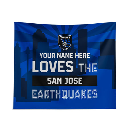 Pixsona San Jose Earthquakes Skyline Tapestry | Personalized | Custom