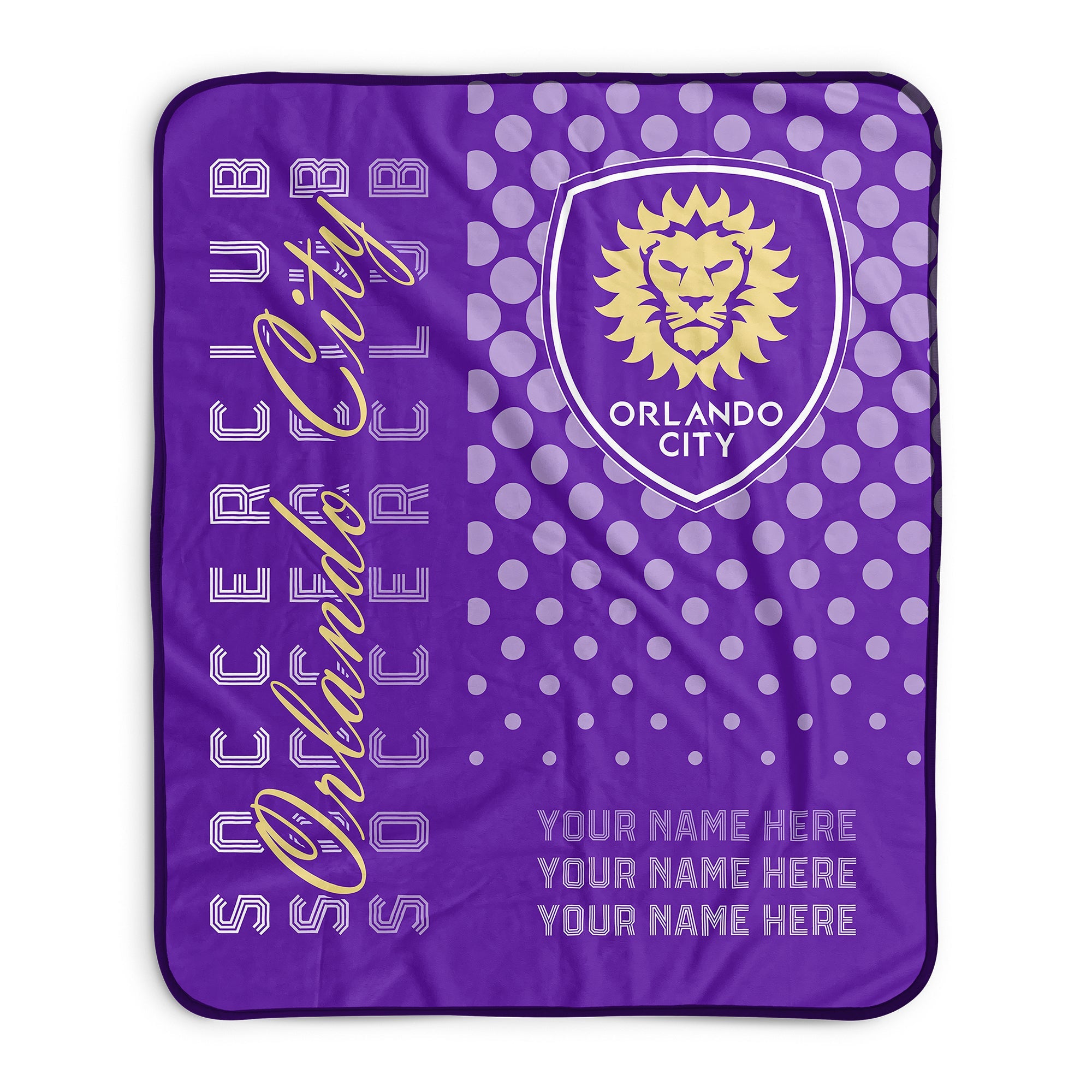 Pixsona Orlando City Halftone Pixel Fleece Blanket | Personalized | Custom