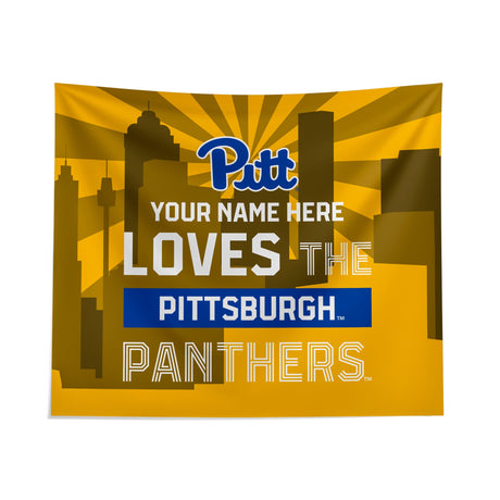 Pixsona Pitt Panthers Skyline Tapestry | Personalized | Custom