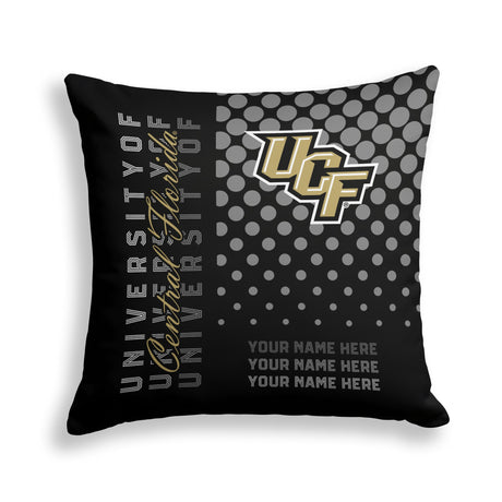 Pixsona UCF Knights Halftone Throw Pillow | Personalized | Custom