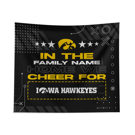 Pixsona Iowa Hawkeyes Cheer Tapestry | Personalized | Custom