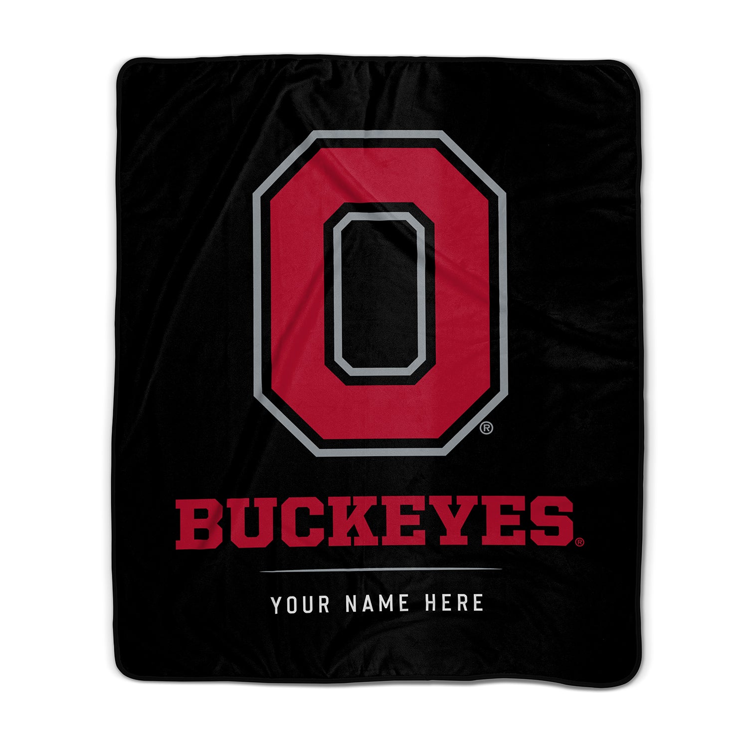 Pixsona Pixel Fleece Licensed Ohio State Buckeyes Block Pixel Fleece Blanket | Personalized | Custom