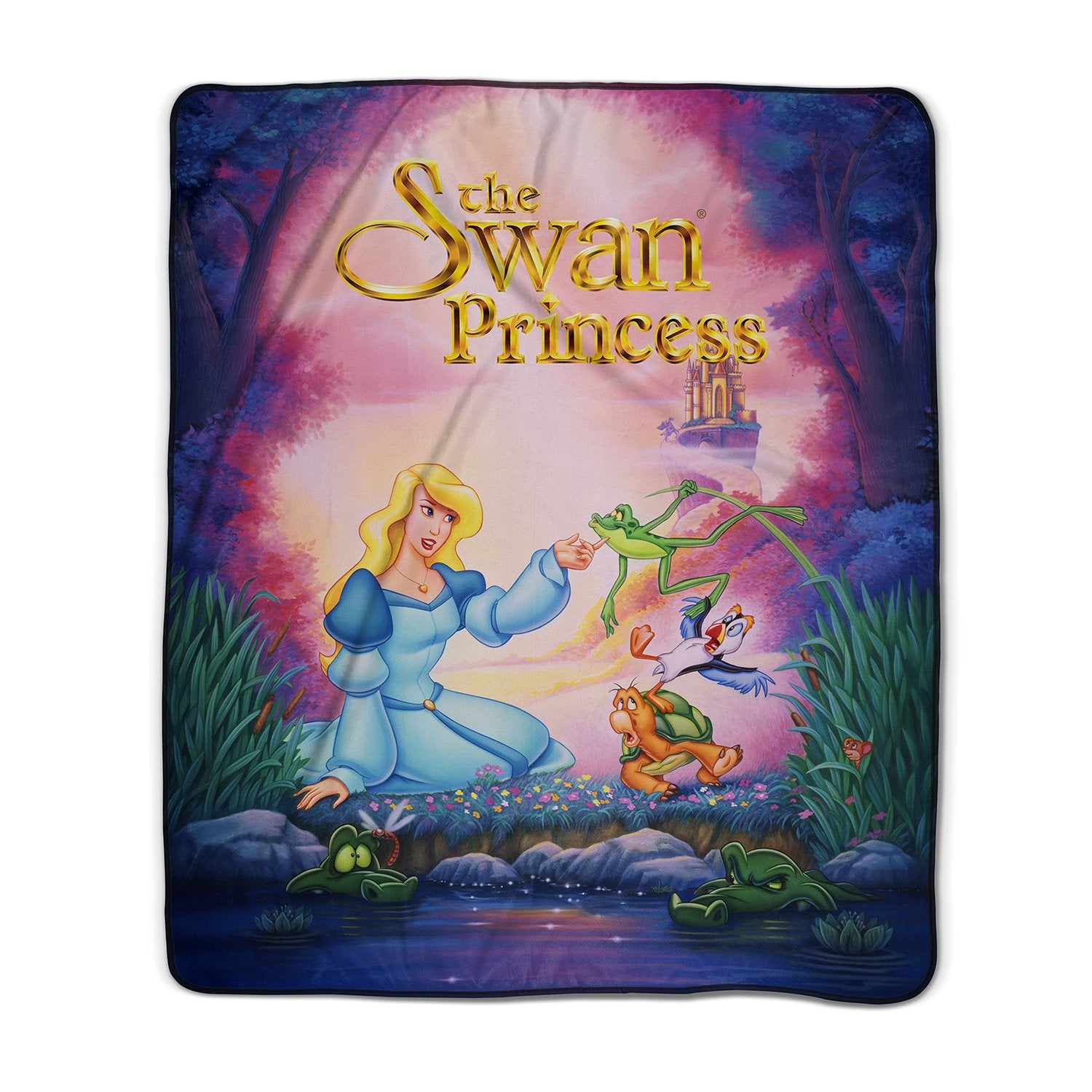 Pixsona Pixel Fleece Licensed Swan Princess Forest Poster Pixel Fleece Blanket