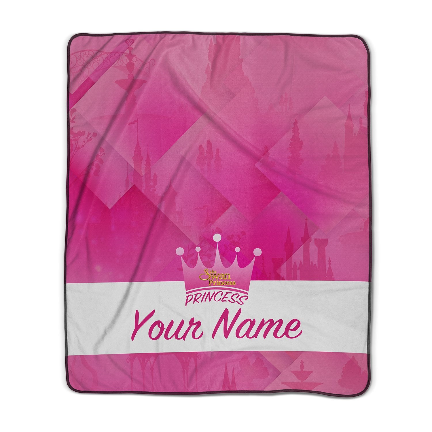 Pixsona Pixel Fleece Licensed Swan Princess, Your Princess Name Pixel Fleece Blanket | Personalized | Custom