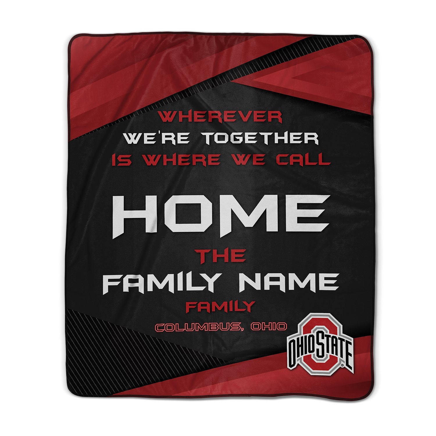 Pixsona Pixel Fleece Licensed Ohio State Together We're Home Pixel Fleece Blanket | Personalized | Custom
