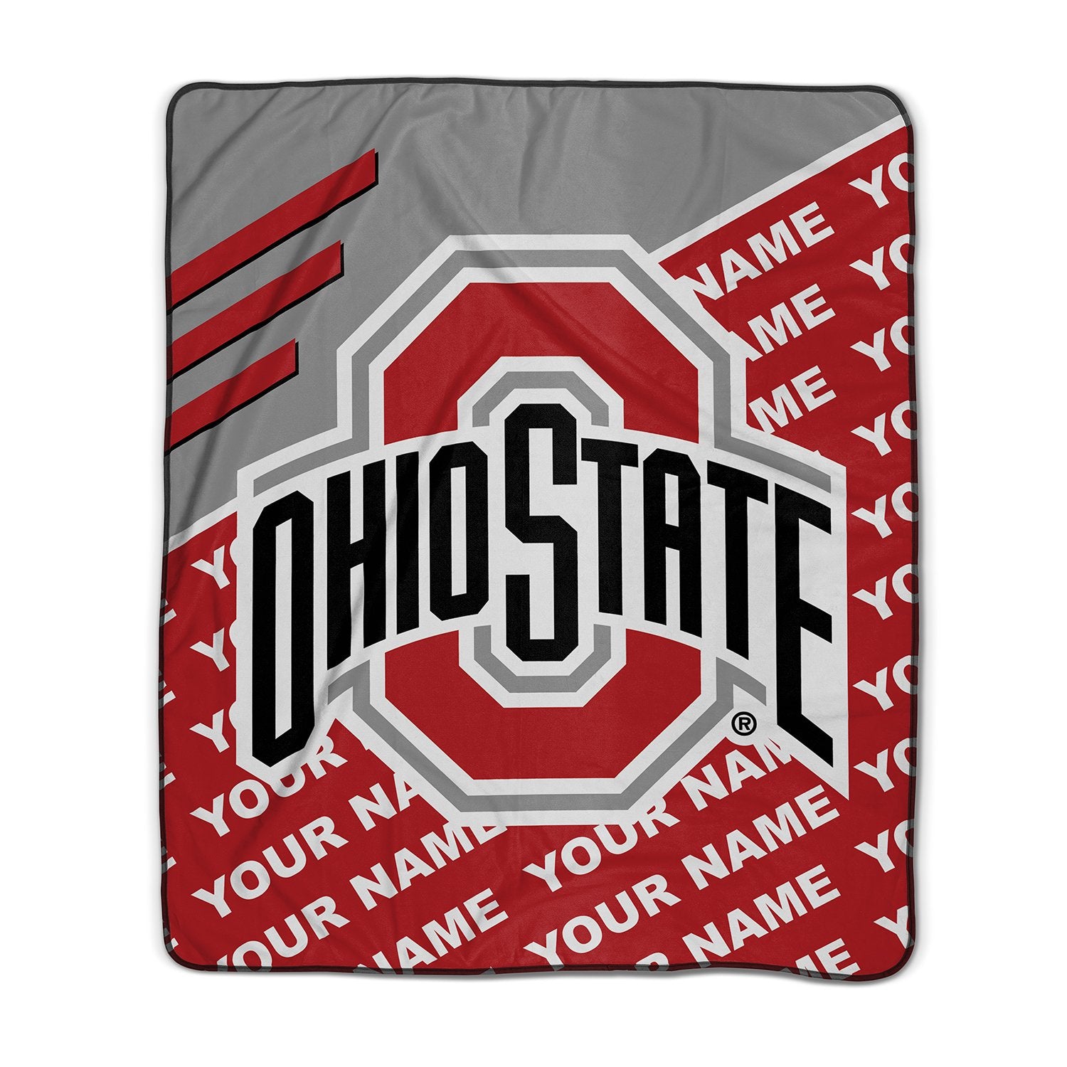 Pixsona Pixel Fleece Licensed Ohio State Name Repeat Pixel Fleece Blanket | Personalized | Custom