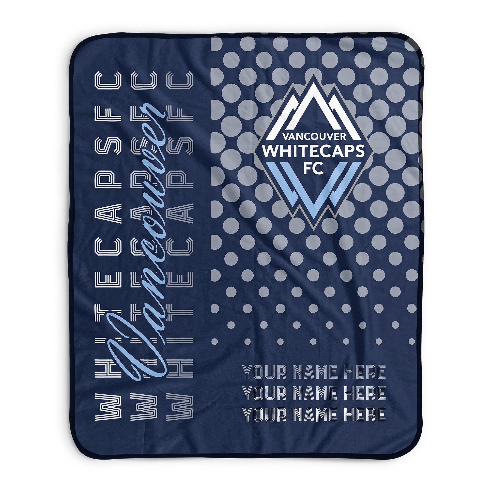 Pixsona Vancouver Whitecaps FC Halftone Pixel Fleece Blanket | Personalized | Custom