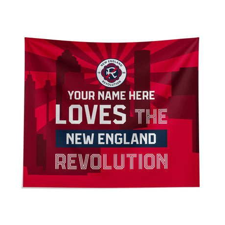 Pixsona New England Revolution Skyline Tapestry | Personalized | Custom