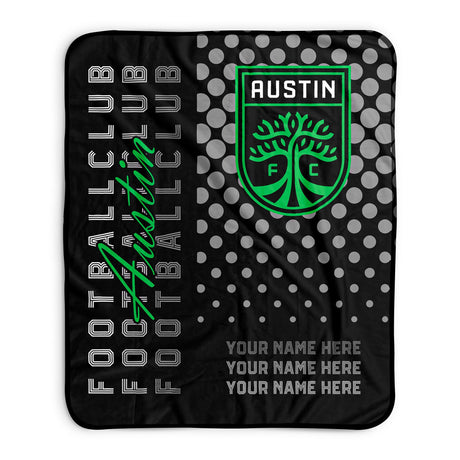 Pixsona Austin FC Halftone Pixel Fleece Blanket | Personalized | Custom