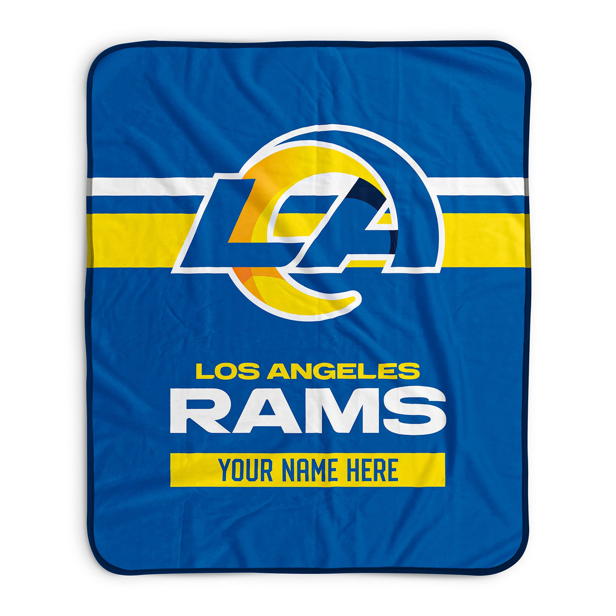 Pixsona Los Angeles Rams Stripes Pixel Fleece Blanket | Personalized | Custom