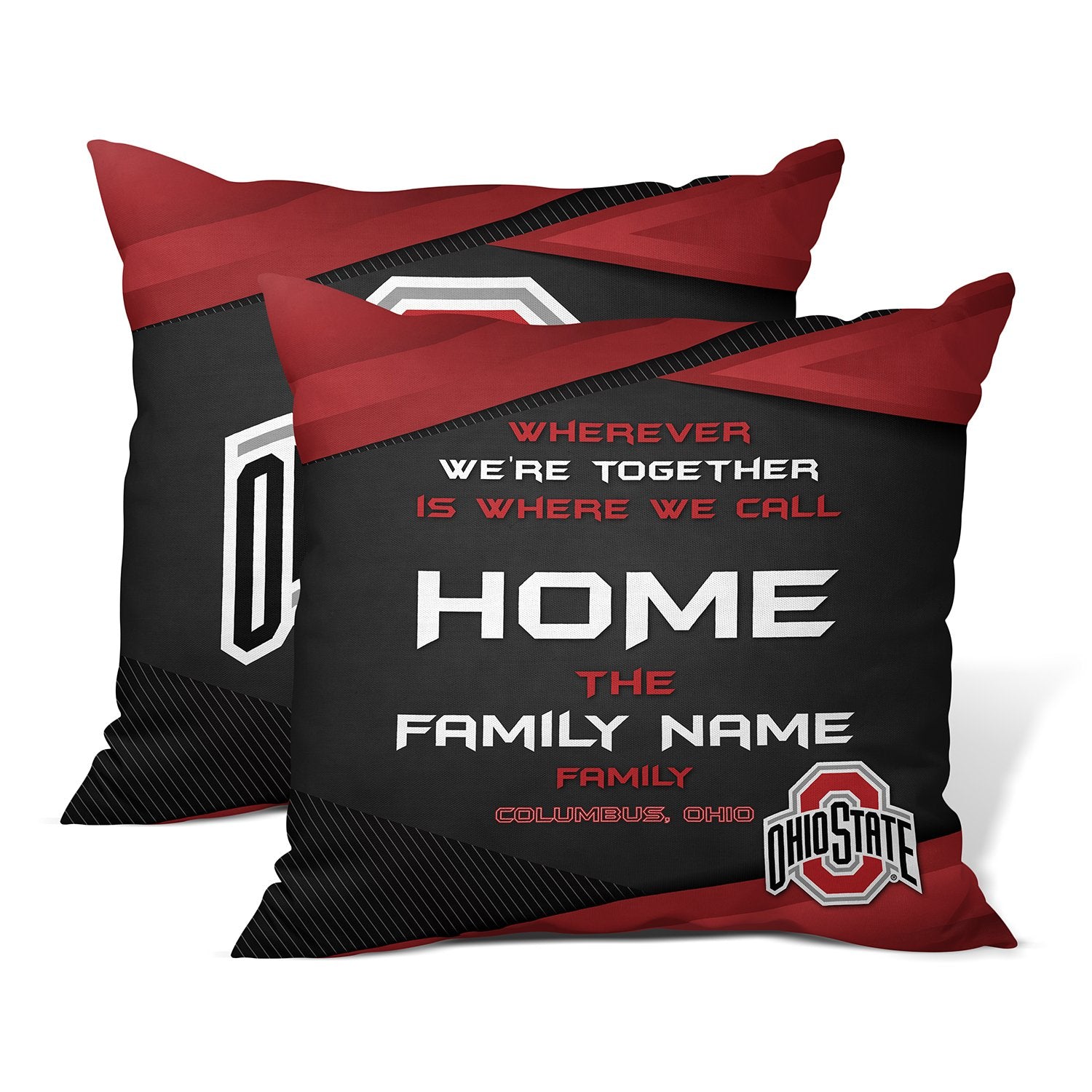 Pixsona Throw Pillows Licensed Ohio State Together We're Home Throw Pillow | Personalized | Custom